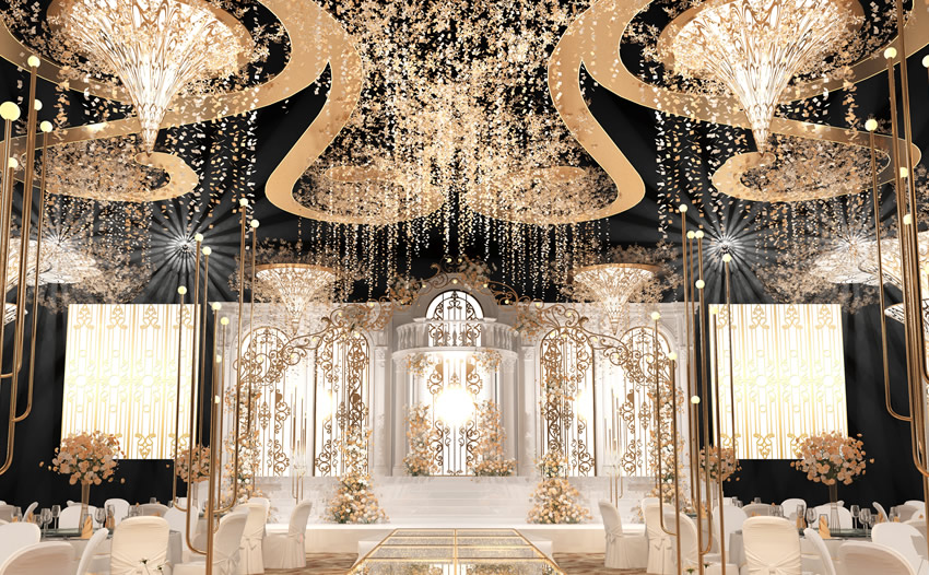 营口花木兰喜事汇金色大厅效果展示